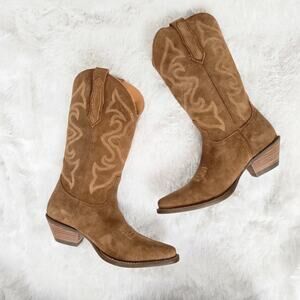 Women's Dingo by Dan Post Cowboy Western Boots Camel NWT W8